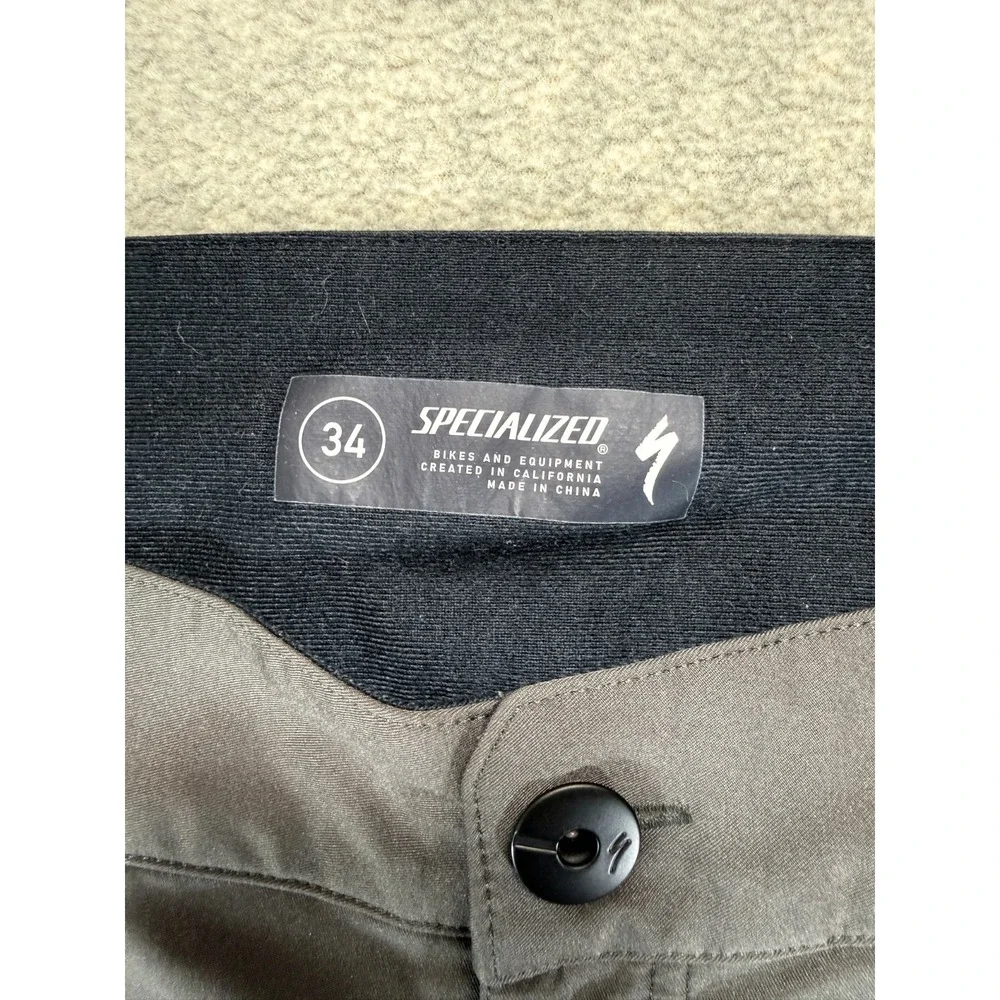Specialized Mens Trail Shorts Gray Black Detachable Chamois Liner Bike Cycling L